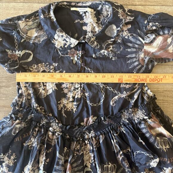 Urban Outfitters Dress Women XS Kimchi Blue Maria Collar Sheer Ruffle Whimsigoth - Picture 5 of 11